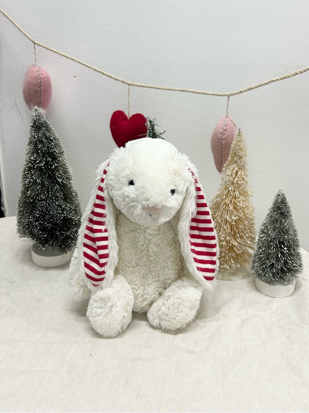 Jellycat Candy Striped MEDIUM bashful bunny retired